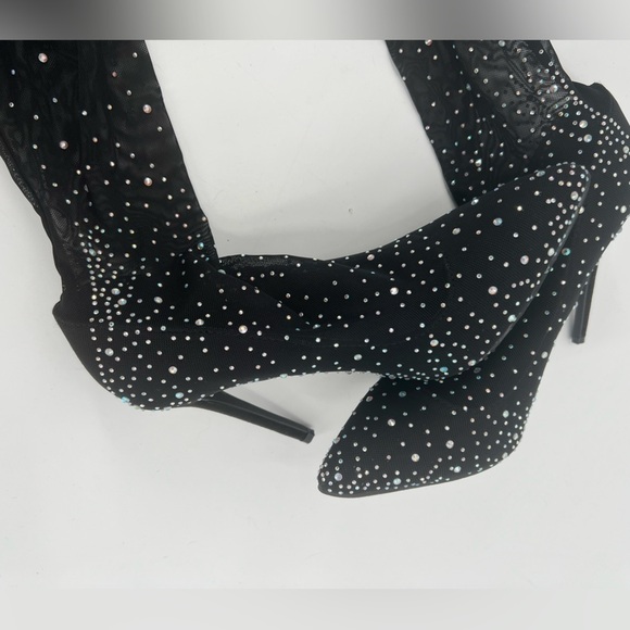 Over knee embellished boots sock size 8.5 - Picture 10 of 11